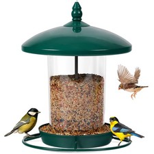 Metal Bird Feeder for Outdoors Hanging,3.0LB Seed Feeder,Easy to Fill  Clean...