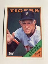 Sparky Anderson 1988 Topps Baseball Team Checklist #14 Cincinnati Reds HOF