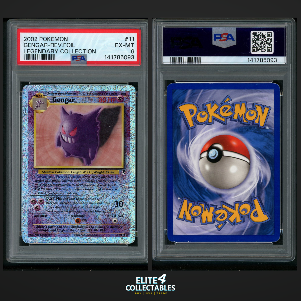 Gengar 11/110 Legendary Collection Reverse Holo for sale online | eBay