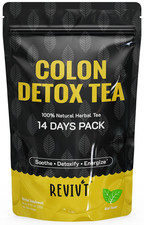 Colon Detox Tea, All Natural Colon Cleanse Tea with Senna, Dandelion, Peppermint