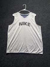 Vintage Nike mesh tank top reversible basketball jersey Mens L center swoosh 462