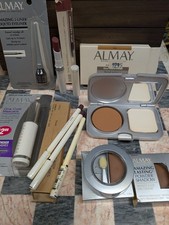 Vintage Almay Cosmetics Lot Foundation, Liquid Eyeliner, Shadow, Mascara, Lip