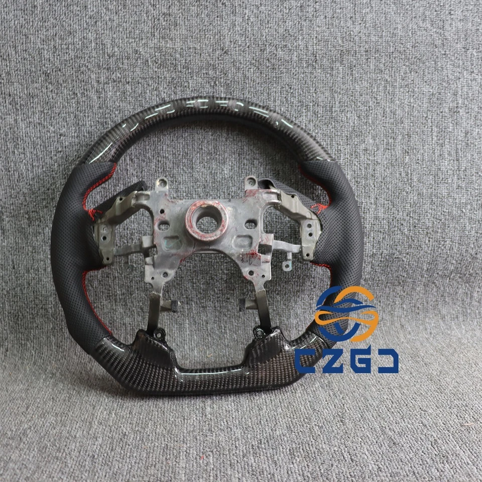 Volante perforado de fibra de carbono real para Honda Accord 9ª generación 2013~2017 Foto 4 de 4