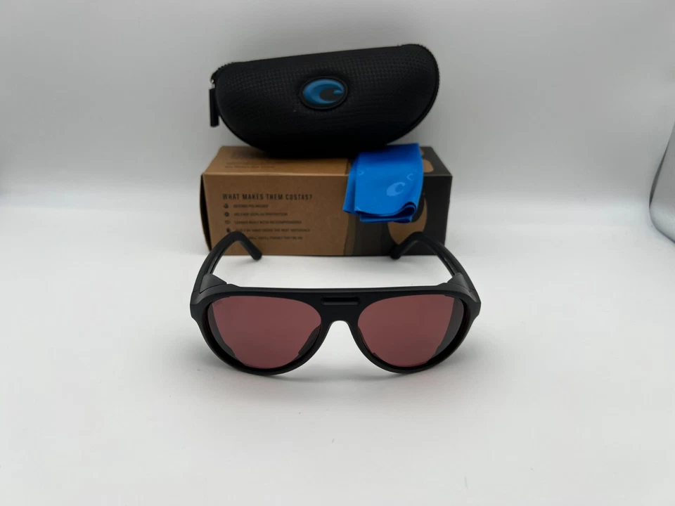 NEW Costa Del Mar GRAND CATALINA Polarized Sunglasses Black / Rose Glass 580G - Image 2 of 4