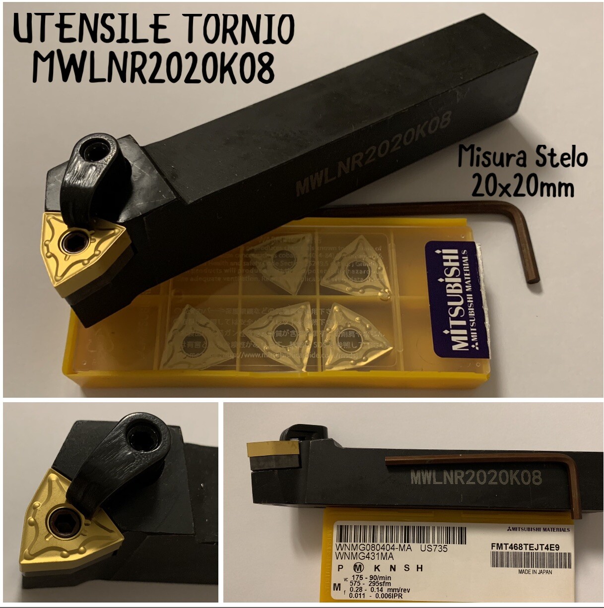 Intlshaft MWLNR2020 MWLNR1616 MWLNR2525 portautensili per tornura esterna WNMG0804 inserti in metallo duro barra per tornio Set di utensili da taglio CNC  1420