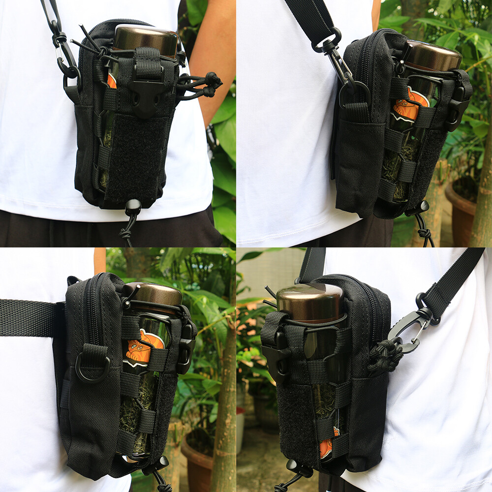 Tactical Molle Waist Pouch Belt Waist Compact EDC Bag with Shoulder Strap Hiking