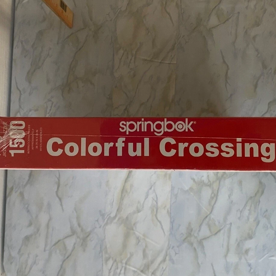 Quebra-cabeça Springbok colorido travessia 1500 peças intertravamento NOVO lacrado - Imagem 3 de 4