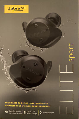 Jabra Elite Sport Earbuds   Waterproof Fitness & Running Earbuds with Heart Rate