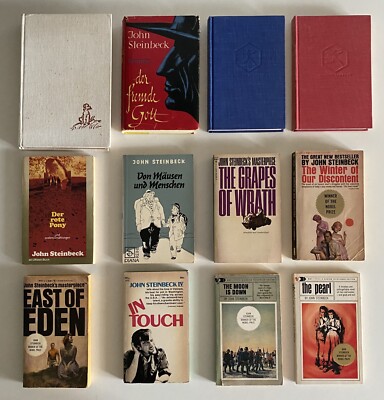 12 x John Steinbeck - 9 x Englisch und 3 x Deutsch
