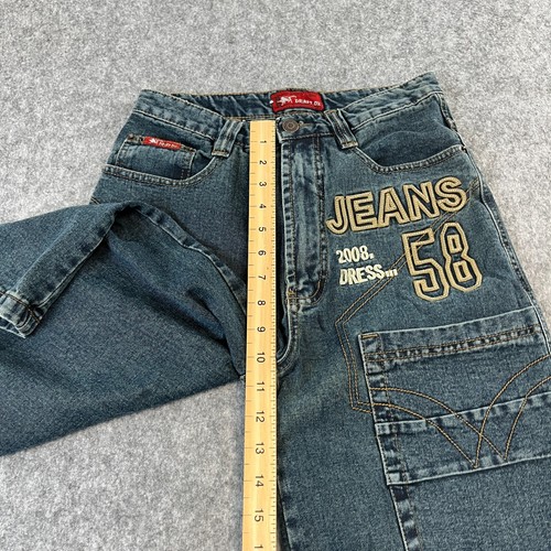 Draft Ox Shorts W28 Baggy Cargo Jeans Jorts Skater Grunge Hip Hop Y2K Blau 90s - Bild 6 von 14