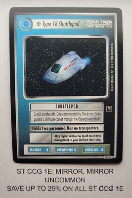 Star Trek CCG: TYPE 18 SHUTTLE +BONUS | Uncommon | SAVE UP TO 25%| 1E Mirror