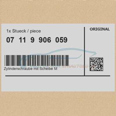 Original BMW 07119906059 - Zylinderschraube mit Scheibe M6X16-U1-PHR 7er 5er ...