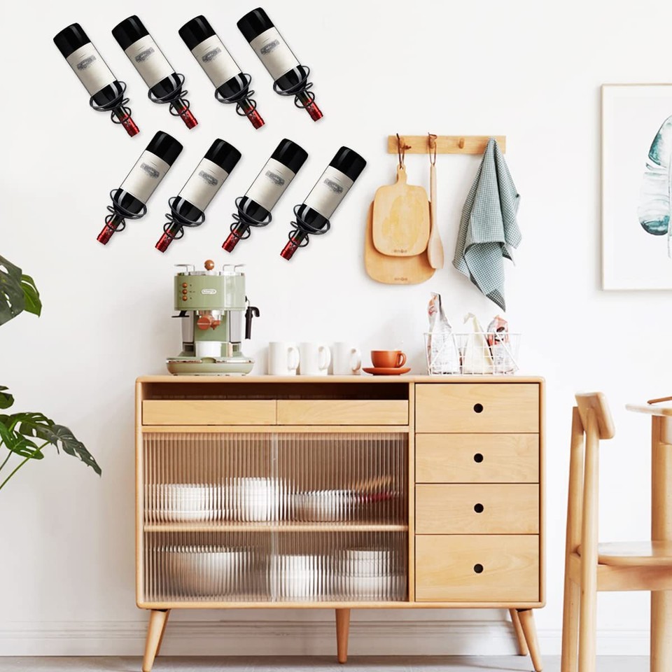10 Pack Wall Mounted Spiral Wine Racks Wine Bottle Display Holder ...