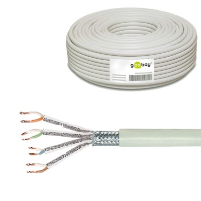 30m CAT6 SFTP PiMF Kabel Netzwerk Patchkabel LAN doppelt 2-fach geschirmt Litze