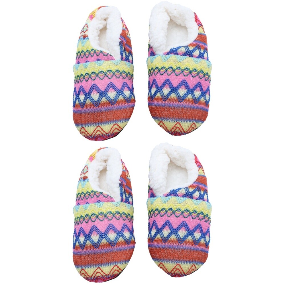 SAOLA 2 Paia Copriscarpe Suola Morbida Donna Casa Pavimento Calzini Antiscivolo Spessore