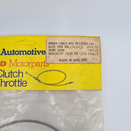 Cable de freno de mano trasero LH BLMC 1800 2200 Wolseley 18/85 - Imagen 2 de 3