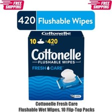 Cottonelle Fresh Care Flushable Wet Wipes, 10 Flip-Top Packs