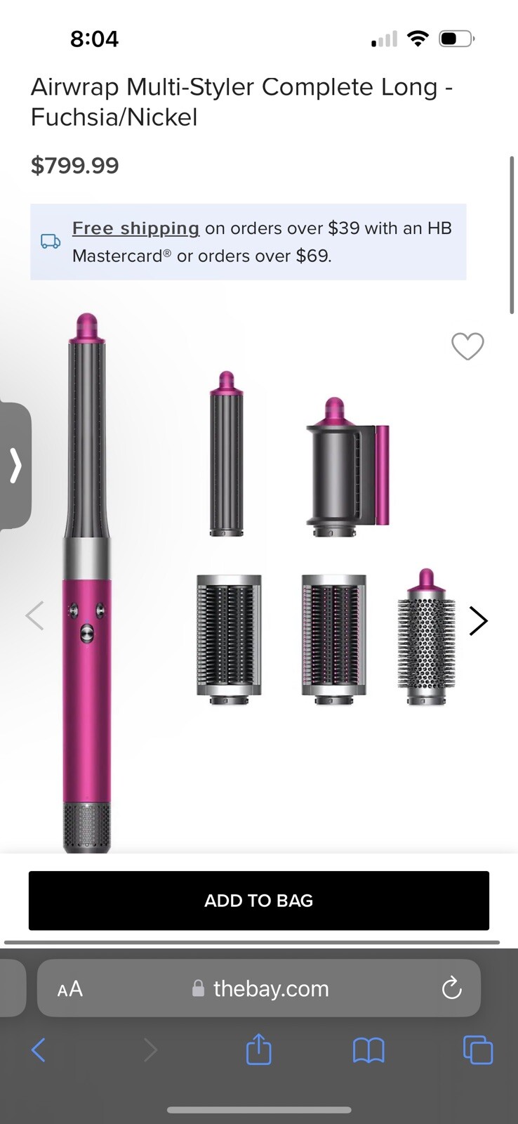 Dyson Official Outlet Airwrap MultiStyler Complete, Fuchsia/Nickel