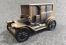 Vintage Banthrico 1908 Cadillac Brass Coin Bank Chicago IL Circa 1974