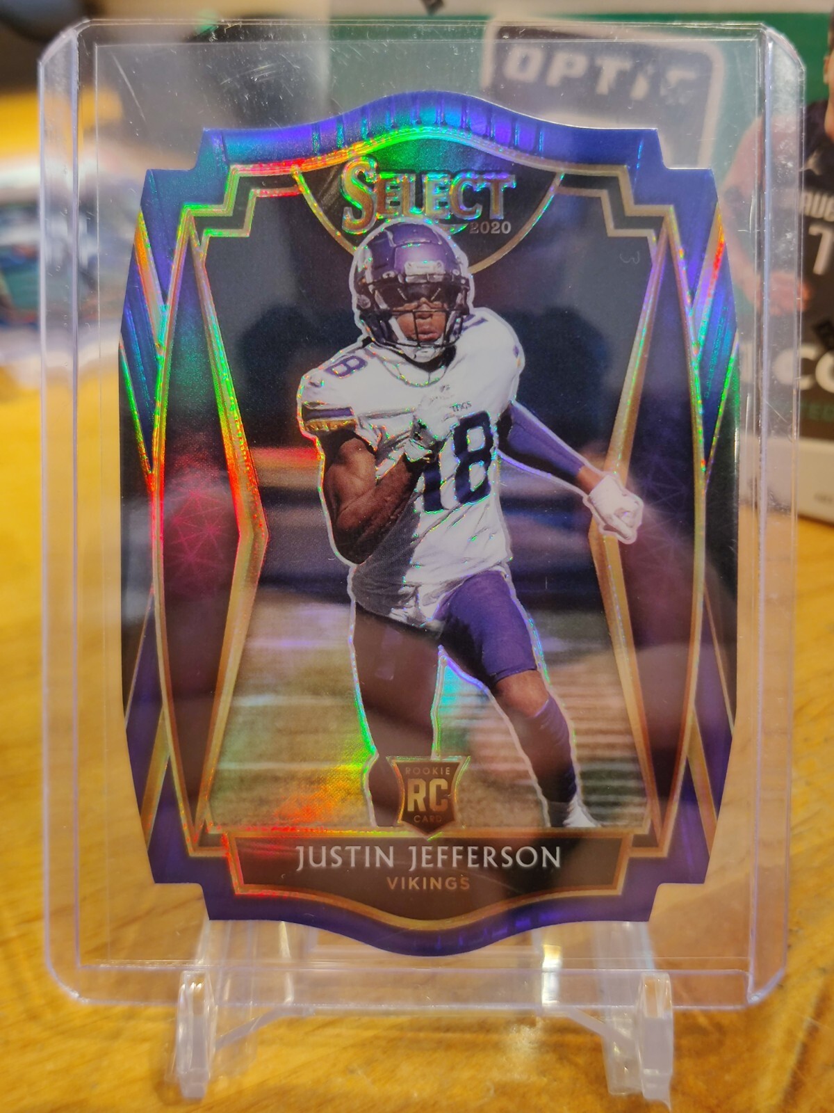 JUSTIN JEFFERSON 2020 SELECT PREMIER LVL DIE CUT BLUE PRIZM RC #161 VIKINGS LSU!