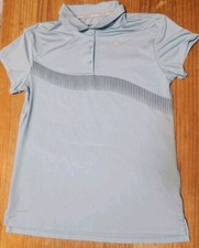 Nike Golf Polo Shirt Boys Blue Short Sleeve Dri-Fit Large 20 16 1/2