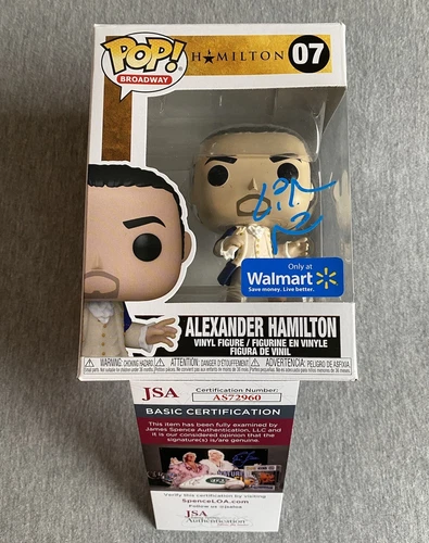 LIN MANUEL AUTOGRAPH ALEXANDER HAMILTON 07 WALMART EX POP FUNKO JSA CERT AS72960