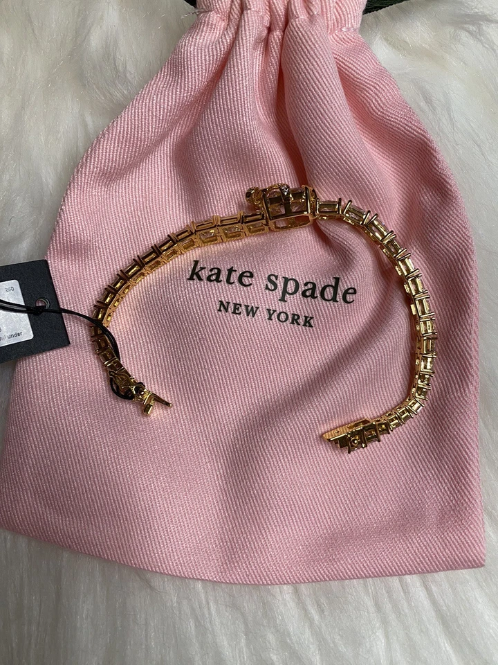 Kate Spade Pave Present Tennis Bracelet Cubic Zirconia New - Image 3 of 3