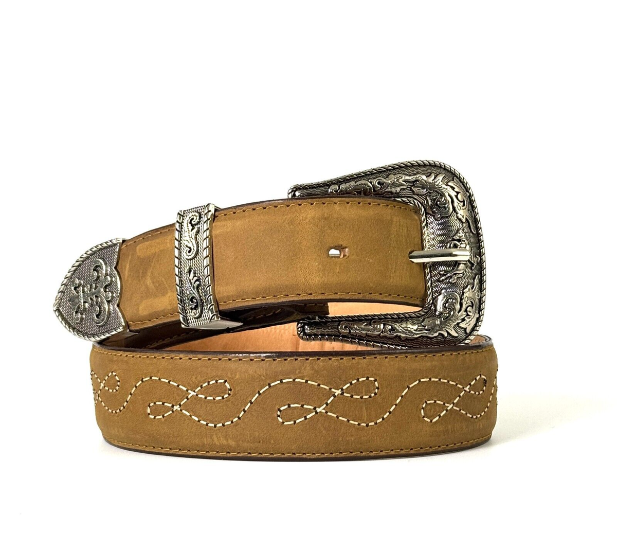 WOMENS WESTERN COWGIRL BELT GENUINE LEATHER RODEO BELT  display picture 2