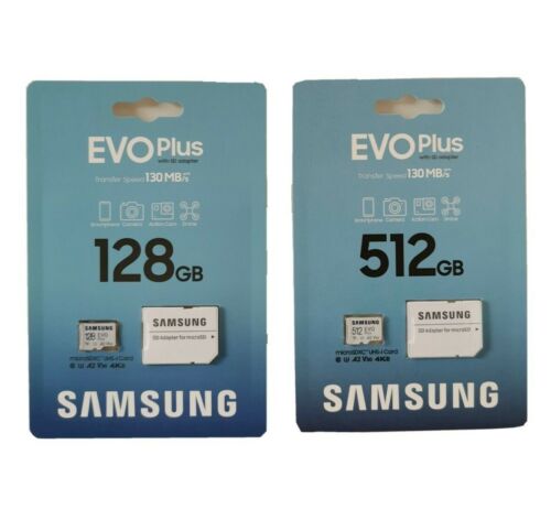 Micro SD Karte 256 512 GB Speicherkarte SDXC 4K V30 UHD A2 Samsung Evo Plus 2021 - Bild 1 von 5