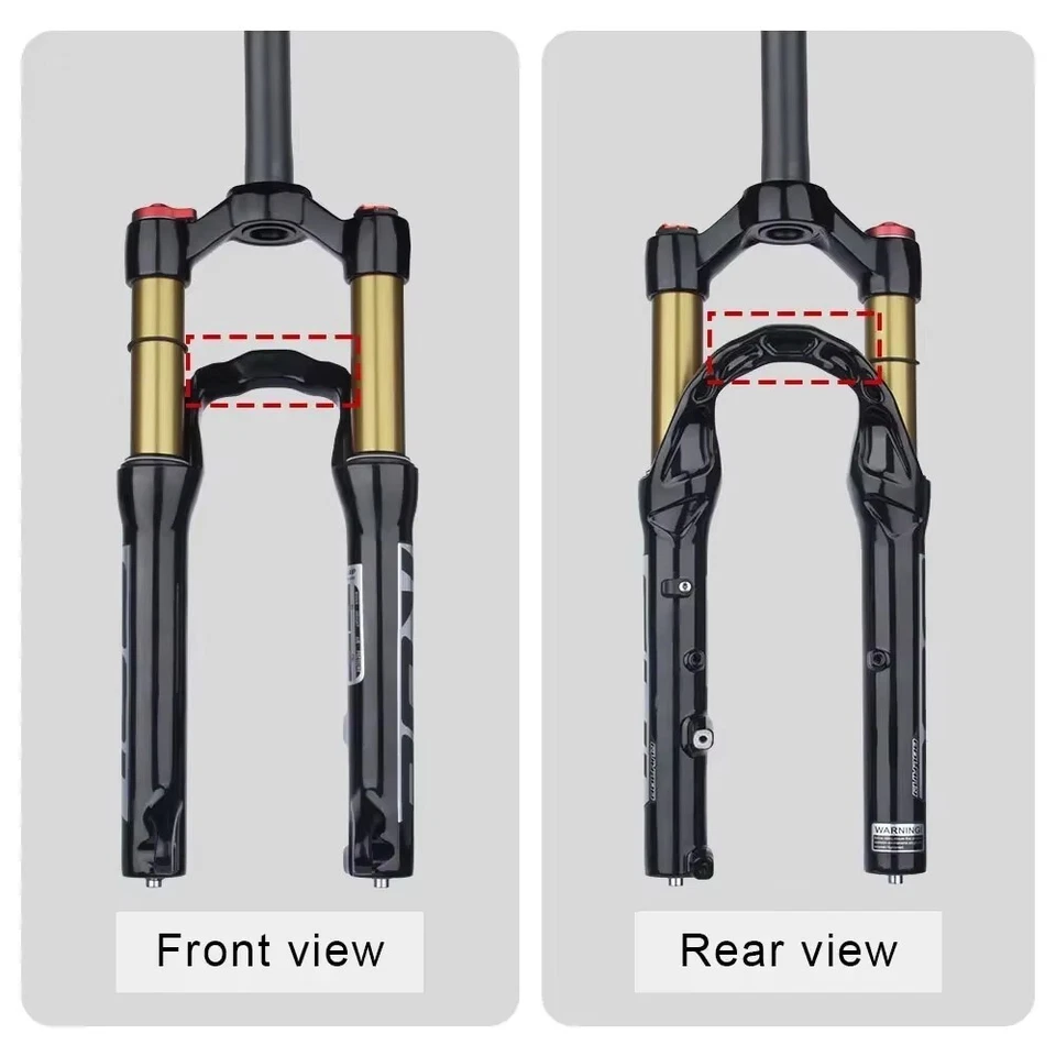 Air Suspension 24/20 Inch Fork Qr/Thru Axle Shock Absorber Bicycle Front Forks - Image 2 of 4
