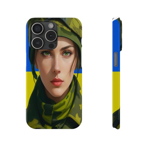 Ukrainian Soldier Slim Phone Case for iPhones - Picture 4 of 49