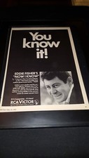 Eddie Fisher Now I Know Rare Original Promo Poster Ad Framed!