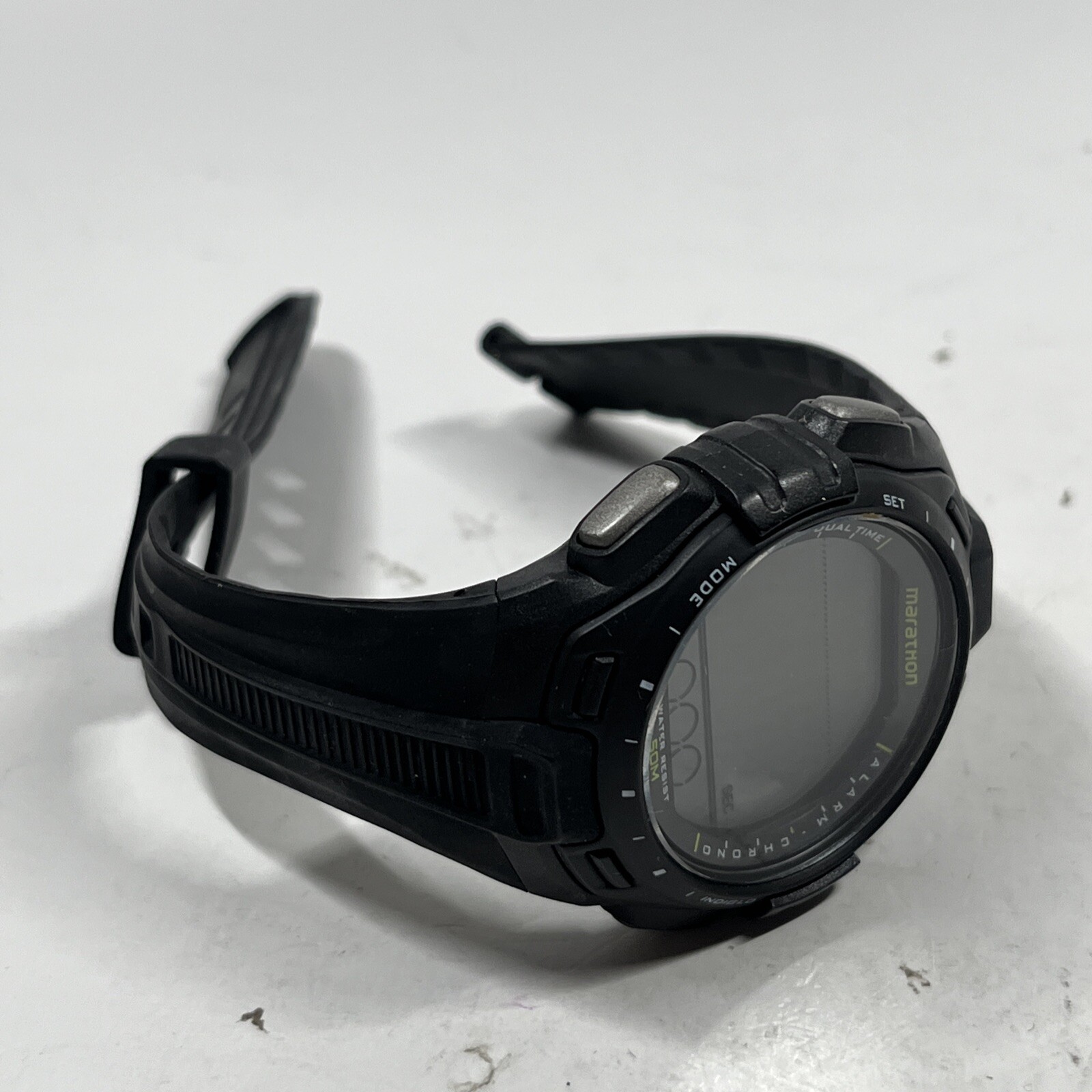 (BROKEN FOR PARTS) Marathon Indiglo WR 50M Stainless Steel Digital Ladies Watch