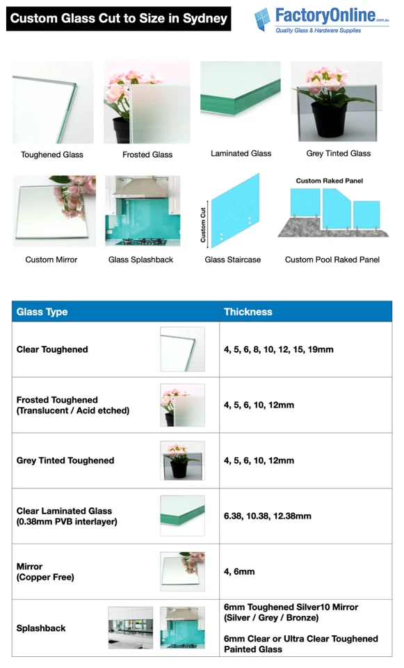 ✅ Factory Online Glass ✅ Custom Glass Cut to Size Staircase Pool Balustrade SYD - image 2 of 4