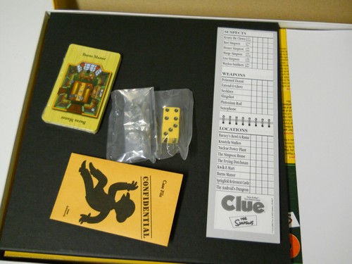 The Simpsons CLUE Classic Detective Board Game Homer Bart Lisa Krusty Smithers - Picture 3 of 4