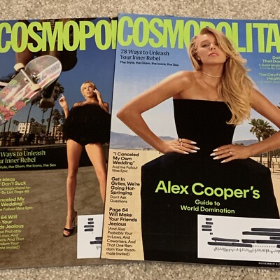 Alex Cooper Call Her Daddy Cosmopolitan Magazine Lot 2 Issues Nov Dec 2023 New