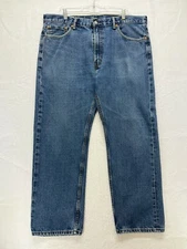 Levi's 505 Regular Fit Straight Leg Jeans Men's 40 x 29 - Medium Wash High Rise