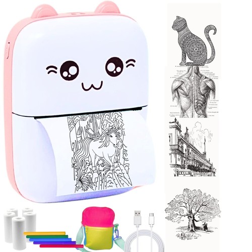Portable Mini Thermal Printer Pocket Photo Printer Wireless Bluetooth Printing