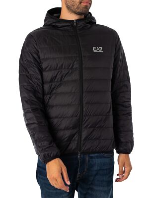 EA7 Men's Woven Down Jacket, Black | eBay