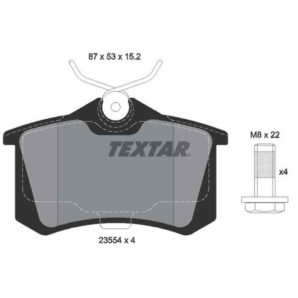 Textar Bremsbelagsatz, Scheibenbremse 2355401-image