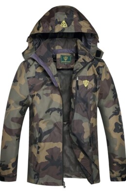 GIISAM Men's Windproof Jacket Waterproof Lightweight Medium
