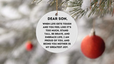 Dear Son Ornament, Gift for Sons from Mom, Gift for Sons from Mother, Gift for S