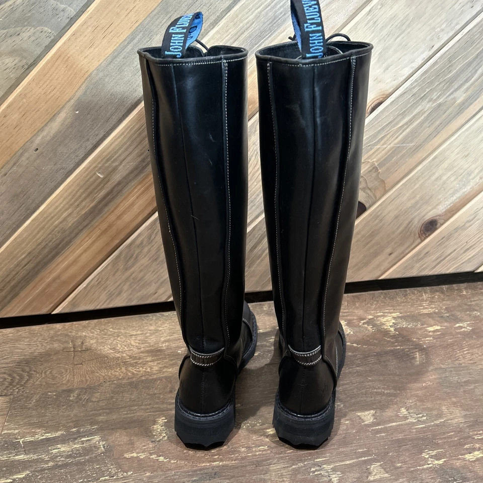 BOTAS MOTO COMBATE HASTA LA RODILLA JOHN FLUEVOG ANGEL SPEED ENCAJE CUERO FORRADAS PIEL - 6 Foto 4 de 4