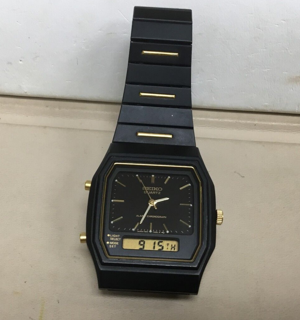 SEIKO DUAL TIME CHRONOGRAPH ALARM H601-5260 QUARTZ | eBay