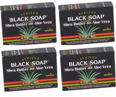 4 pk - Madina African Black Shea Butter Soap - (Warehouse Damaged Boxes)