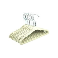 Casafield Set Of 50 Velvet Kids 11" Wide Ivory Baby Infant Cothes Hangers