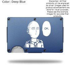 Custom "ONE PUNCH MAN" Laser Engraved Wallet - Slim Metal Wallet