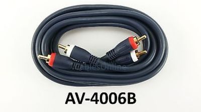6ft High Quality Python  2-RCA Male to Male Audio Cable, CablesOnline AV-4006B