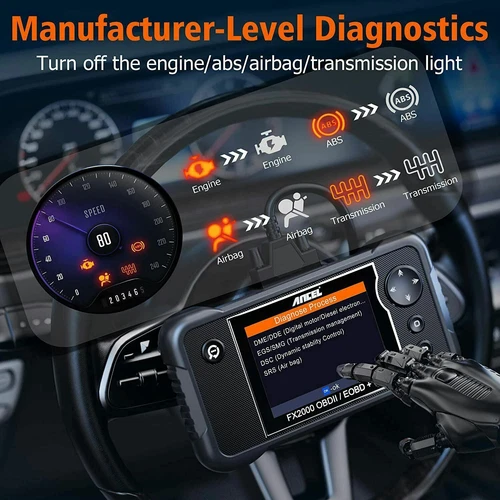 Automotive OBD2 Scanner Engine SRS ABS TCM Diagnostic Tool OBDII Code Reader - Picture 2 of 12