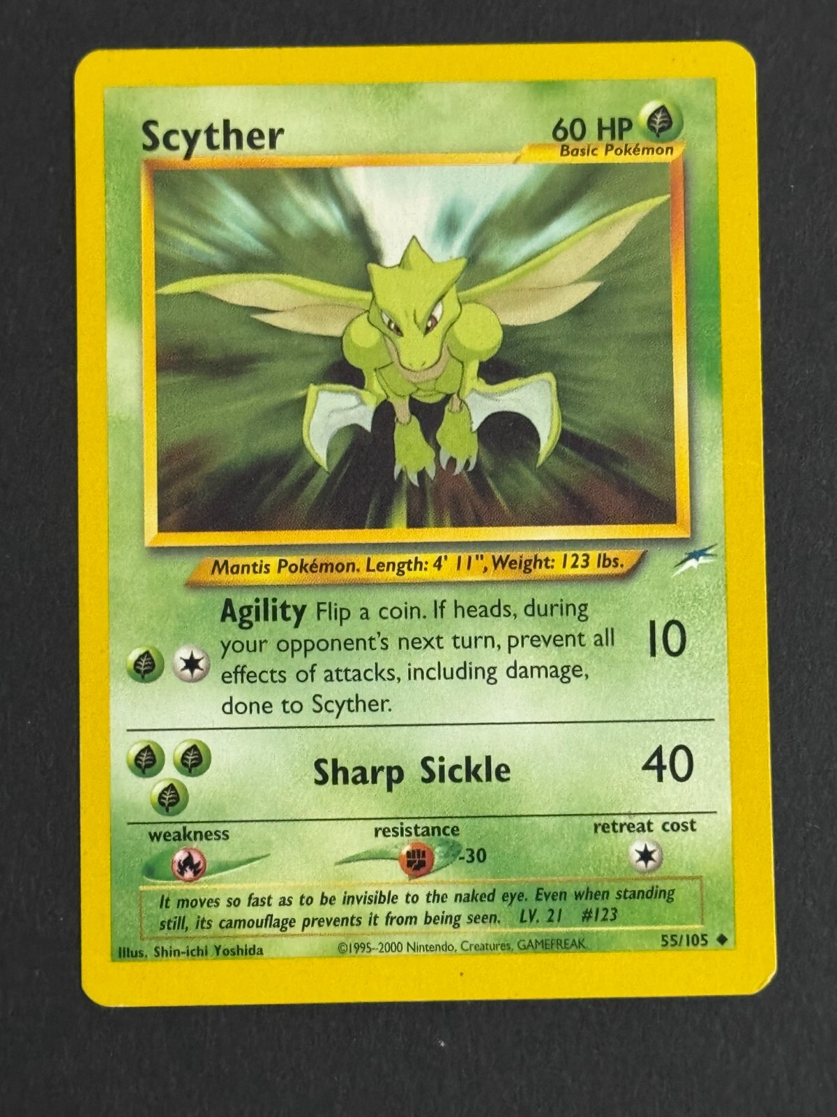 Pokemon Card - Neo Destiny 55/105 - SCYTHER (uncommon) - LP
